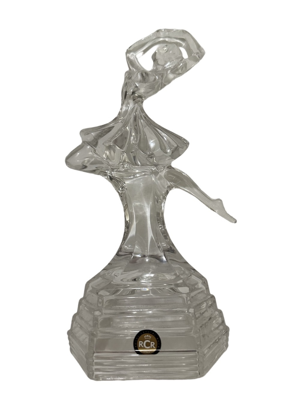 Vintage RCR - Royal Crystal Rock Ballerina Dancer 11" Crystal Figurine - Italy